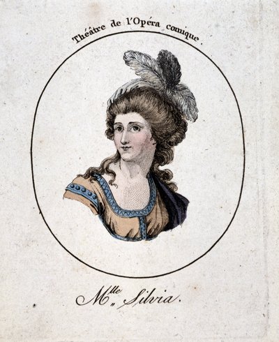 Bayan Silvia, Opera Comique oyuncusu, n.d. 18. s. by Unknown artist