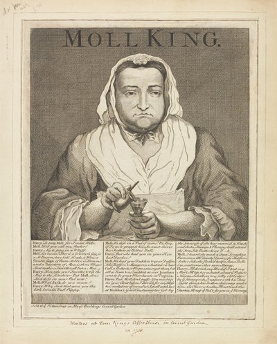 Moll King (Covent Garden'daki King's Coffee-House'un Ünlü Metresinin Geniş Kenara Oyulmuş Portresi...) by Unknown artist