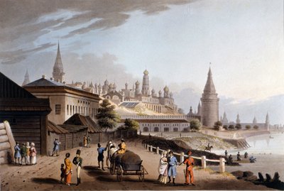 Moskova, Kremlin. 19. yüzyıl illüstrasyonu. by Unknown artist