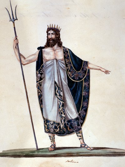 Neptün - sulu boya by Unknown artist