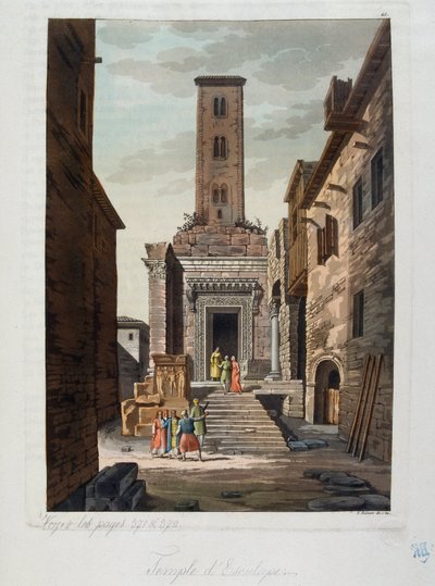 Osmanlı İmparatorluğu: Aesculapius Tapınağı - Jules Ferrario, ed Milan "" Antik ve modern kostüm "" içinde by Unknown artist