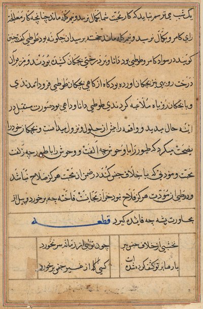 Bir Papağan Masallarından Sayfa: metin sayfası by Unknown artist