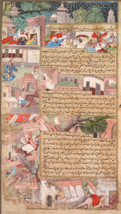Tarikh-i Alfi'den afetler sayfası (Binlerin [Yılların] Tarihi) by Unknown artist