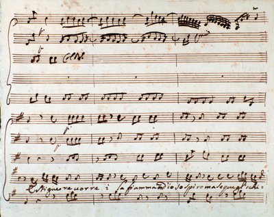 Söndürme müzik notası sayfası Antonio Vivaldi