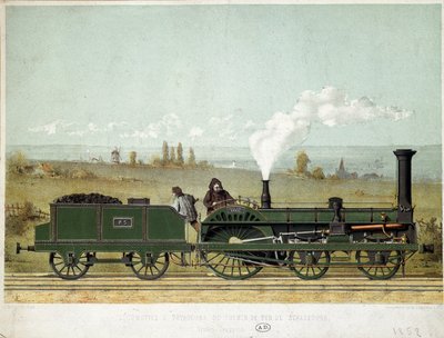 Strasbourg Demiryolunun yolcu lokomotifi (Crampton sistemi) by Unknown artist