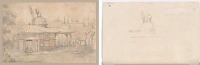 Cami Yakınındaki Köşk (recto) Cami Yanındaki Köşk için Kroki (verso) by Unknown artist