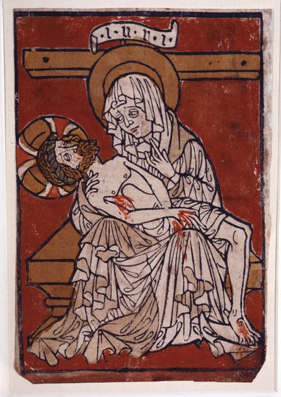 Stift Lambach Manastırı Pietası, 1420-30 civarı (renkli gravür) by Unknown artist