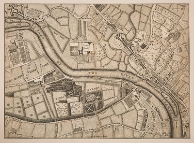 Richmond, Syon ve Kew Planı by Unknown artist