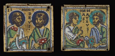 Plak Çifti: Simon ve Thaddaeus ve Thomas ve Matthew by Unknown artist