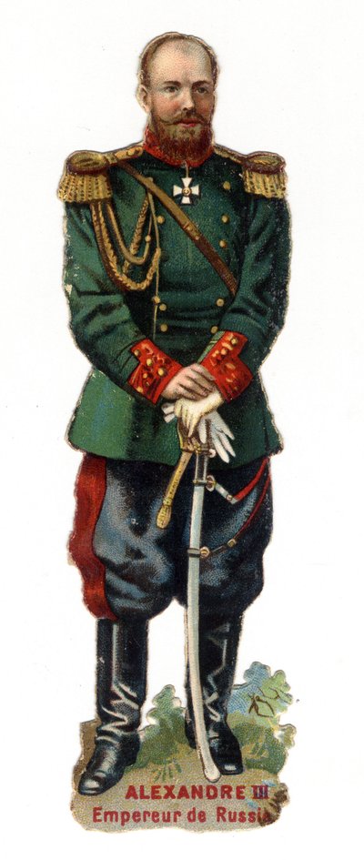 Alexander III, Rusya İmparatoru (1845-1894) portresi. 19. yüzyılın geç kromolitografisi. Özel koleksiyon by Unknown artist