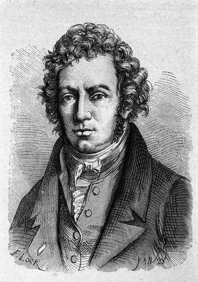 Andre Marie Ampere (1775 - 1836) Fransız fizikçinin portresi. by Unknown artist