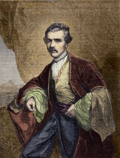 Austen Henry Layard (1817-1894), İngiliz gezgin ve arkeolog portresi. by Unknown artist
