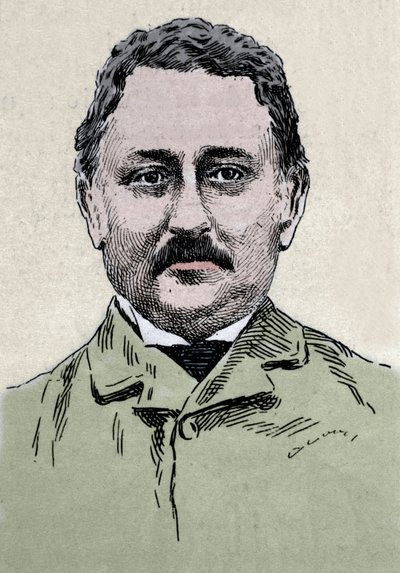 Cecil John Rhodes (1853-1902) İngiliz işadamı ve sömürge yöneticisinin portresi. by Unknown artist