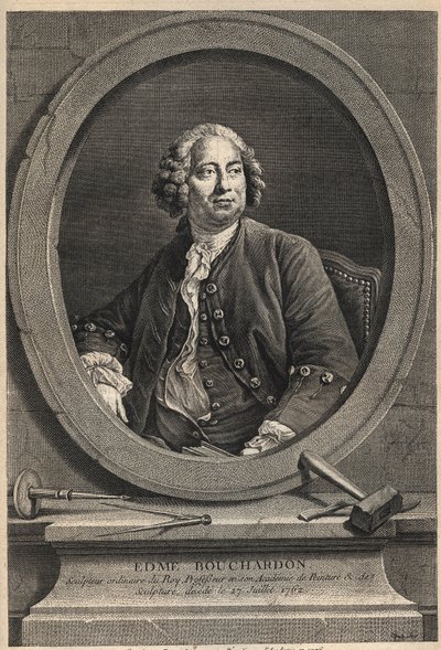 Edme Bouchardon portresi (1698-1762) Fransız heykeltıraş ve karikatürist - 1776 gravürü by Unknown artist