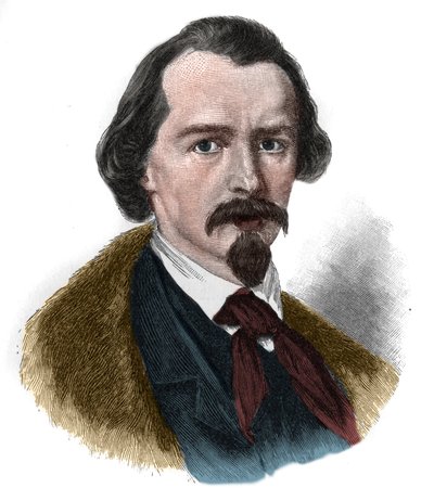 Emanuel von Geibel (1815-1884) Alman şair ve oyun yazarı portresi. by Unknown artist