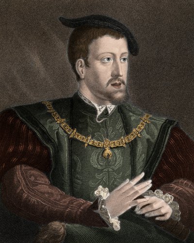 Altın Post Nişanı kolyesi ile İmparator Charles V