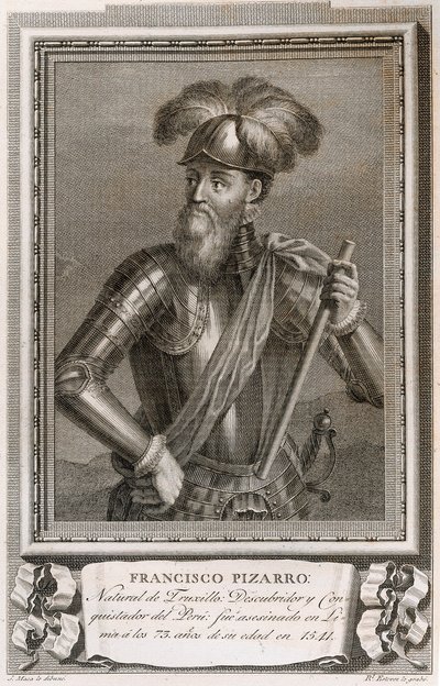 Francisco Pizarro'nun portresi (gravür) by Unknown artist