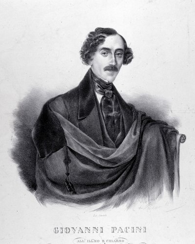Giovanni Pacini, İtalyan besteci (1796-1867) portresi. by Unknown artist