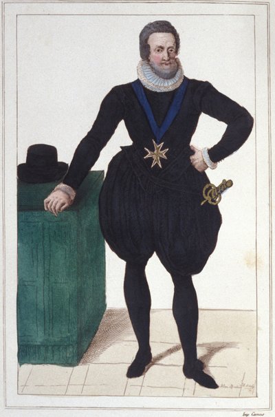 Henry IV (1553-1610), Fransa Kralı 1830 Gravür Portresi by Unknown artist