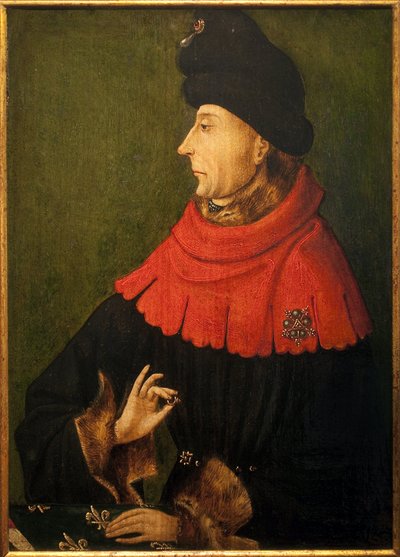 Jean Sans Peur, Burgonya Dükü (1371-1419) portresi. Elinde tuttuğu yüzük, 1397