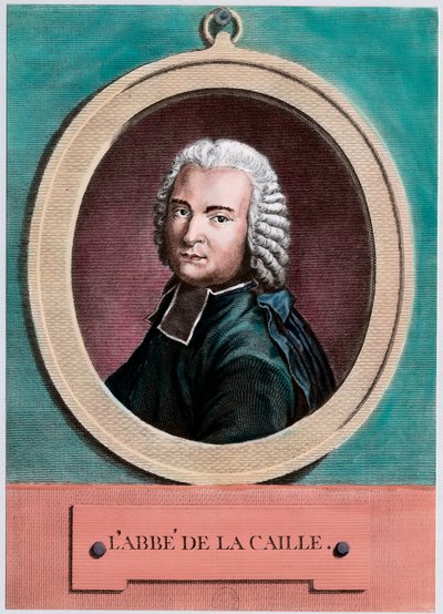 Nicolas Louis de Lacaille (1713 - 1762), Fransız astronom portresi. 18. yüzyılın gravürü. Özel koleksiyon. by Unknown artist