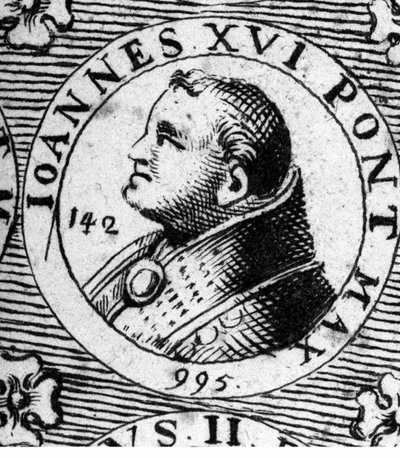 Papa John XVI (Johannes Philagatus) portresi (öldü 1013). by Unknown artist