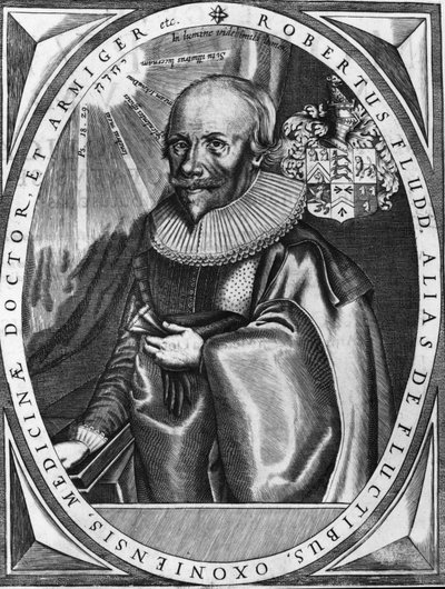 Robert Fludd (1574-1637) İngiliz doktor ve hümanist portresi. 18. yüzyıl gravürü. by Unknown artist