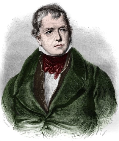 Walter Scott (1771-1832), İskoç şair ve romancı portresi. by Unknown artist