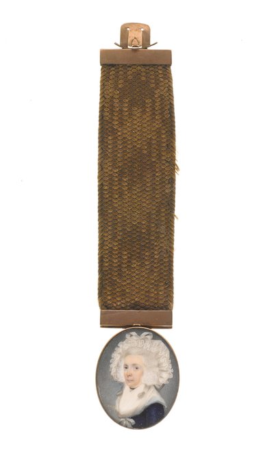 William Eveleigh'in karısı Susannah Eveleigh'e ait olduğu düşünülen bir kadının portresi by Unknown artist