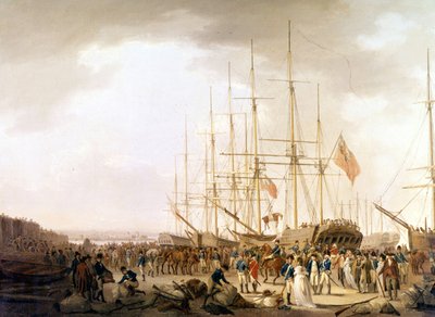 Portsmouth, İngiliz birliğine biniyor by Unknown artist