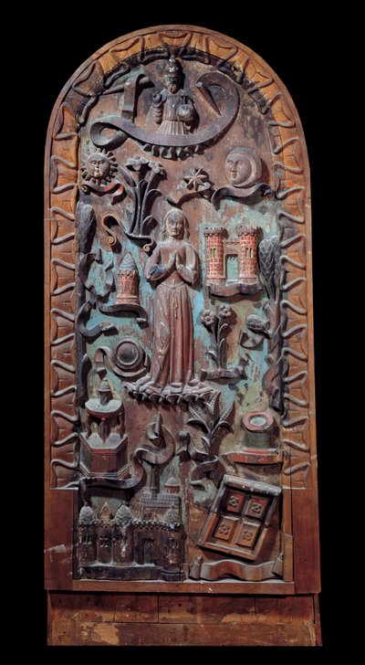 Bakire Oyma ahşap panele övgü. 16. yüzyıl Chartres, Musee des Beaux Arts by Unknown artist