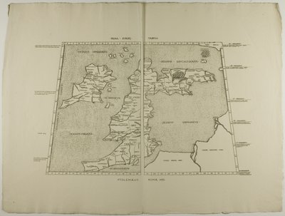 Prima Europe Tabula: Ptolemaeus Romae 1490 by Unknown artist