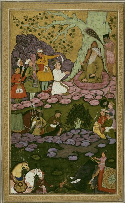 Av Sırasında Bir Münzeviyi Ziyaret Eden Prens by Unknown artist