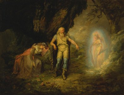 "Fırtına"dan Prospero, Miranda ve Ariel by Unknown artist