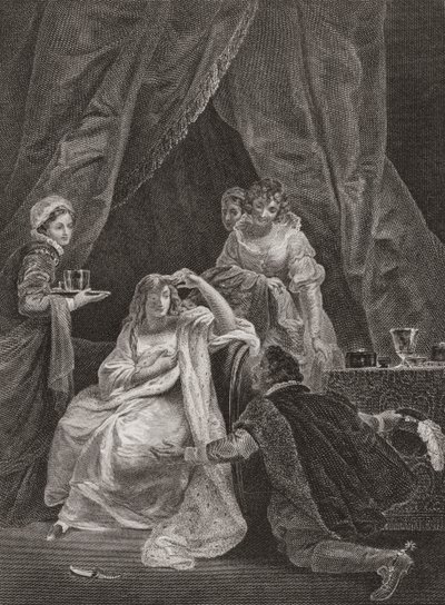 Kraliçe I. Elizabeth ve Sussex Kontu. (Baskı) by Unknown artist