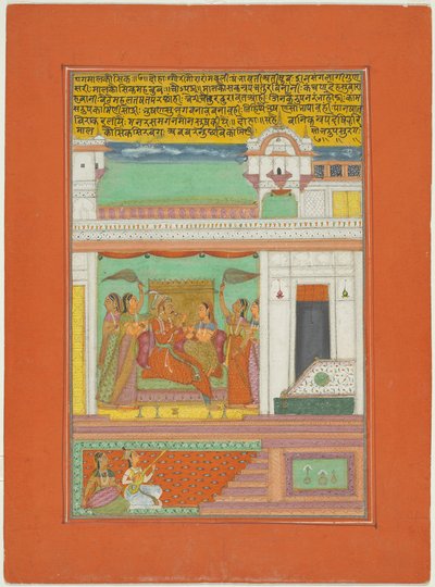 Raga Malkaushika, Jaipur Ragamala Setinden Bir Sayfa by Unknown artist