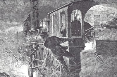 Demiryolu sürücüleri, 19. yüzyılın sonlarında (ahşap oyma) by Unknown artist