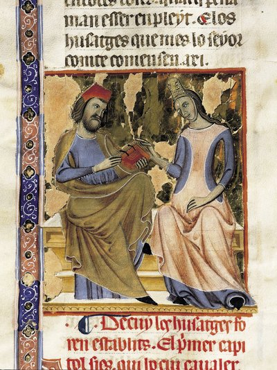 Barselona Kralı I. Raimond Berenger (1023-1076) ve eşi Marche