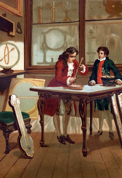 René Antoine Ferchault de Réaumur (1683-1757), Fransız kimyager ve fizikçi, termometresini 1730