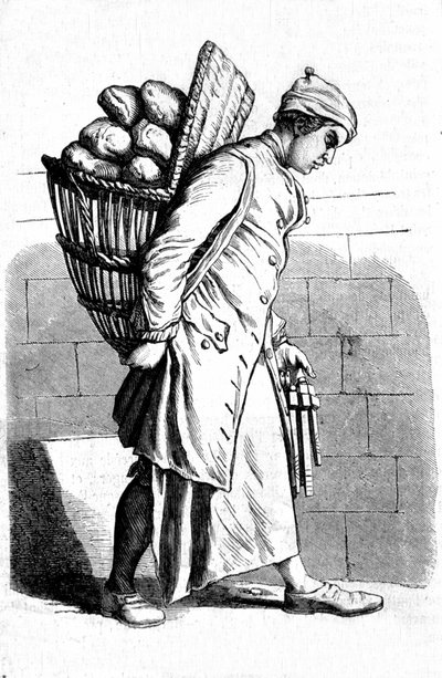Bir fırıncının temsili. 18. yüzyıl gravürü. by Unknown artist