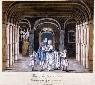 Giuseppe Sarti'nin (1729-1802) 1785'te Viyana'da “Giulio Sabino” operasının temsili. Sahnede Caterina (Katharina) Cavalieri ve hadım Luigi Marchesi. Milano by Unknown artist