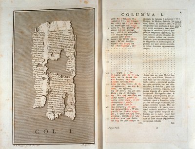 Gadara Philodema Herculanum papirüsünün çoğaltılması (1793) by Unknown artist