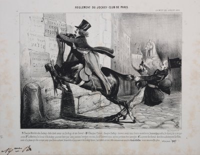 Jokey Kulübü de Paris Yönetmeliği: Jokey Kulübünün her üyesinin bir Jokey ve bir atı olmalıdır... by Unknown artist