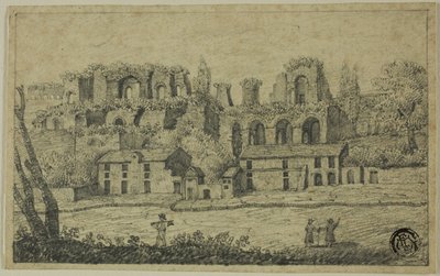 Roma Harabeleri ile Nehir Manzarası by Unknown artist
