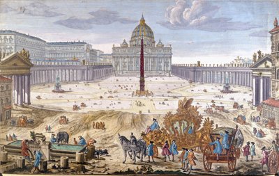 Roma, 18. yüzyılın başında Aziz Petrus Meydanı. by Unknown artist
