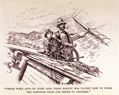 Rudyard Kipling: “Cesur kaptanlar”, New York 1899 (gravür) by Unknown artist