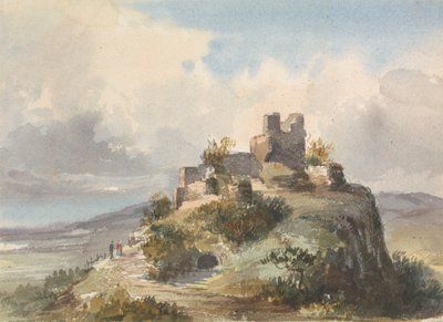 Bir Tepenin Üstündeki Harabeler by Unknown artist