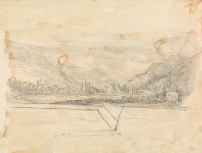 Uzaktaki Dağlarla Kırsal Manzara by Unknown artist