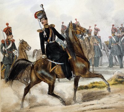 Rus Kazakları - çizim, deb. 19. yüzyıl by Unknown artist