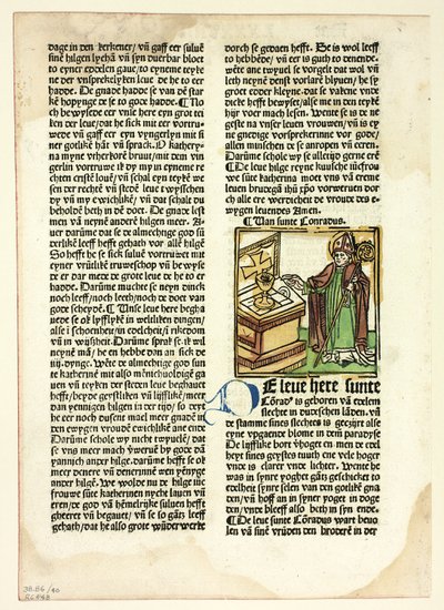 Aziz Conrad, Der Heiligen Leben, Winterteil (Azizlerin Hayatı, Kış Vakti), 15. Yüzyıl Kitaplarından Gravürlerden Levha 40 by Unknown artist